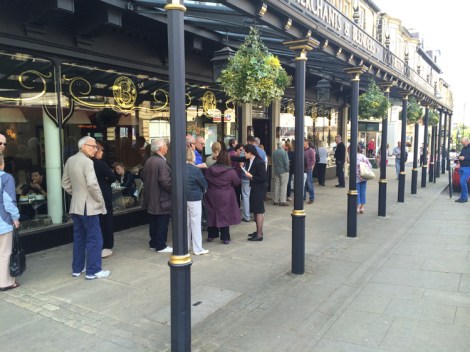 They extended the shop and built a canopy - more queueing space
