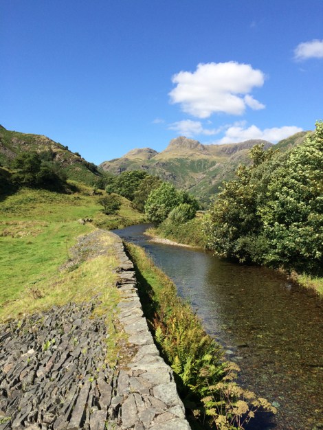 Langdale Pikes from the valley floor - nice gentle walk
