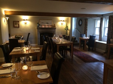 The welcoming dining room