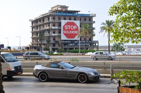 Lots of shell damaged buildings, like the Yacht Club