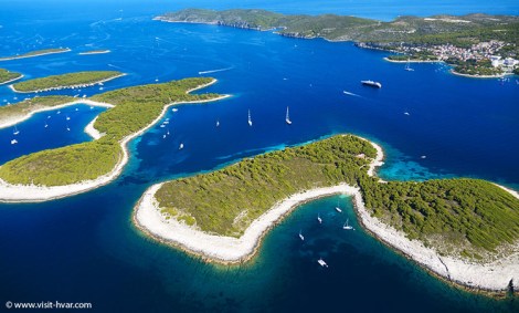 The Pakleni Islands with Hvar Town in the background