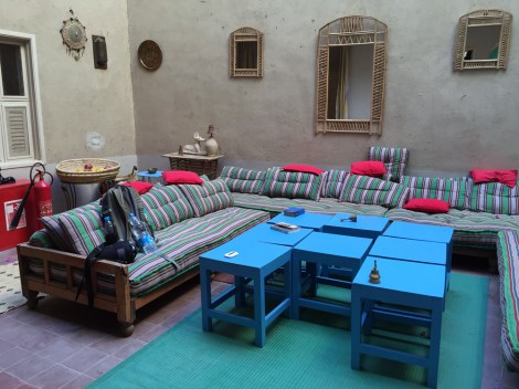 The open courtyard at Beit Sabee