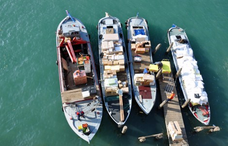 Deliveries to the landing stage...