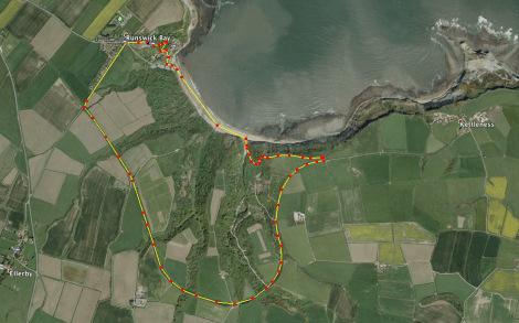 The walk south from Ruswick Bay