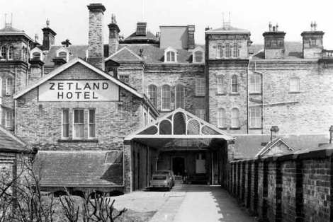 The platform at the back of the Zetland Hotel Saltburn-by-Sea