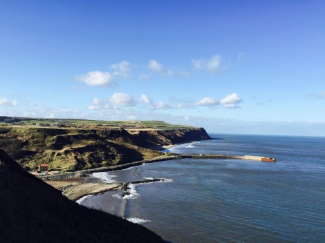 The view back to Skinningrove harbour