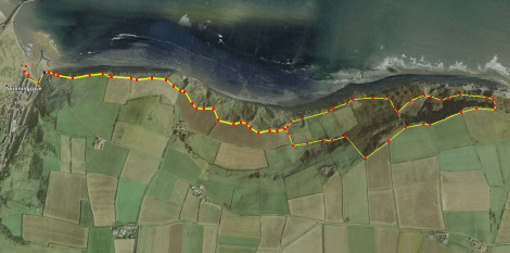 The walk along the cliff edge...