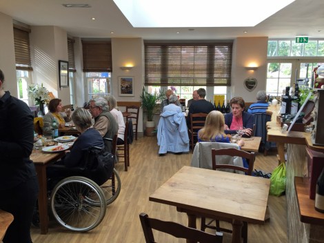 The restaurant - a bit more restrained decor...