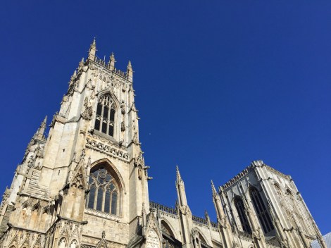 York Minster. No scaffolding and a typical Yorkshire sky...