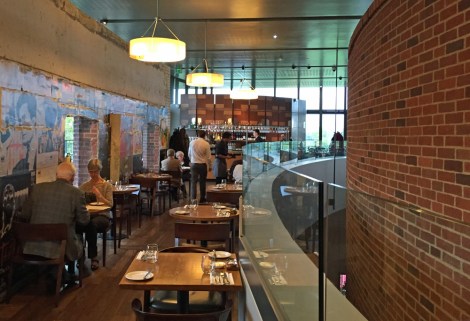 The restaurant wrapped around the theatre