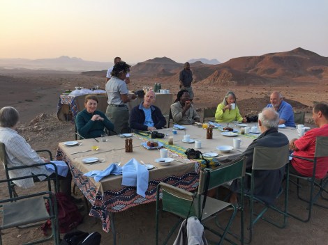 Breakfast in the desert...